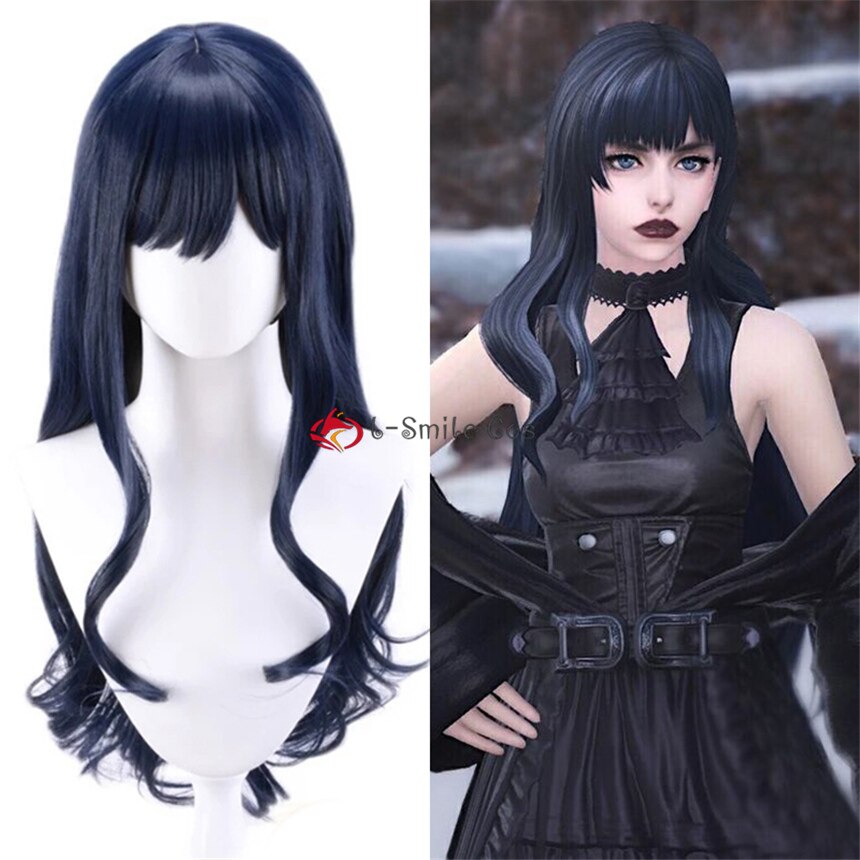 ̳ Ÿ 14  ڽ FF14 FFXIV ̾  80cm  ̺  ø Bangs  ռ Ӹ +  